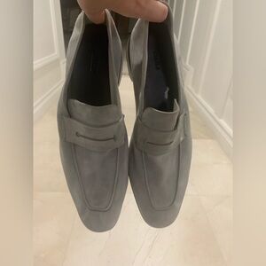 ZEGNA Men's Suede Penny Loafers Shoes Size 9 EU / 10 US